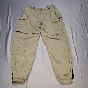 Mocean Mens Convertible Zip Off Cargo Pants Tan Khaki Nylon Tactical USA 20581